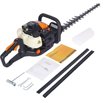 26Cc 2 Cycle Gas Powered Hedge Trimmer, Double Sided Blade 24",Recoil Gasoline Trim Blade