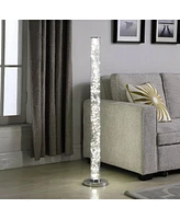 Streamdale Furniture 49" Exposed Rope Led Minari Clear Column Floor Lamp