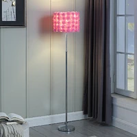 Streamdale Furniture 63"In Pink Roses In Bloom Acrylic/Metal Floor Lamp