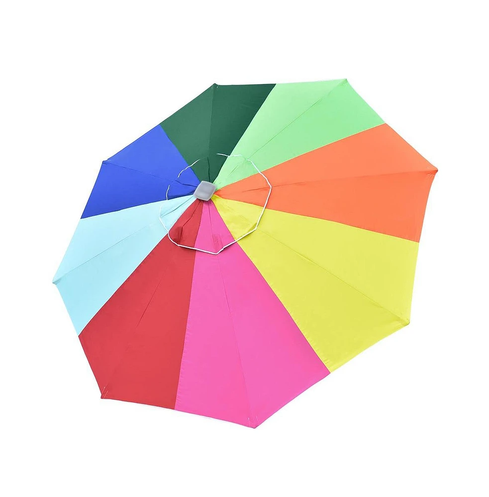 Yescom 9Ft UV50+ Universal Replacement Umbrella Canopy Patio Beach Parasol Top Cover