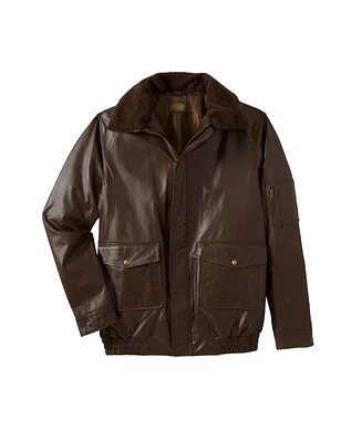 KingSize Big & Tall Leather Flight Bomber Jacket