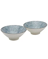 Tabletops Unlimited 8" Stoneware Ramen Noodle Bowls, Set of 2