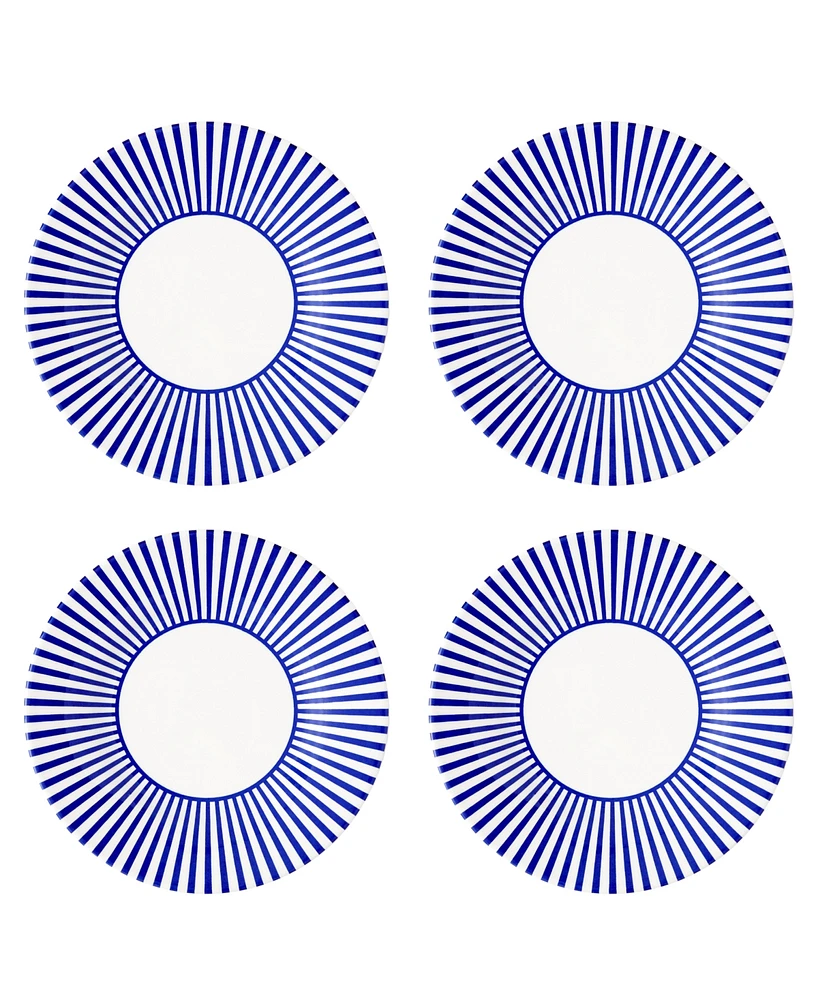 Spode Blue Italian Steccato Narrow Stripe Side Plates, Set of 4