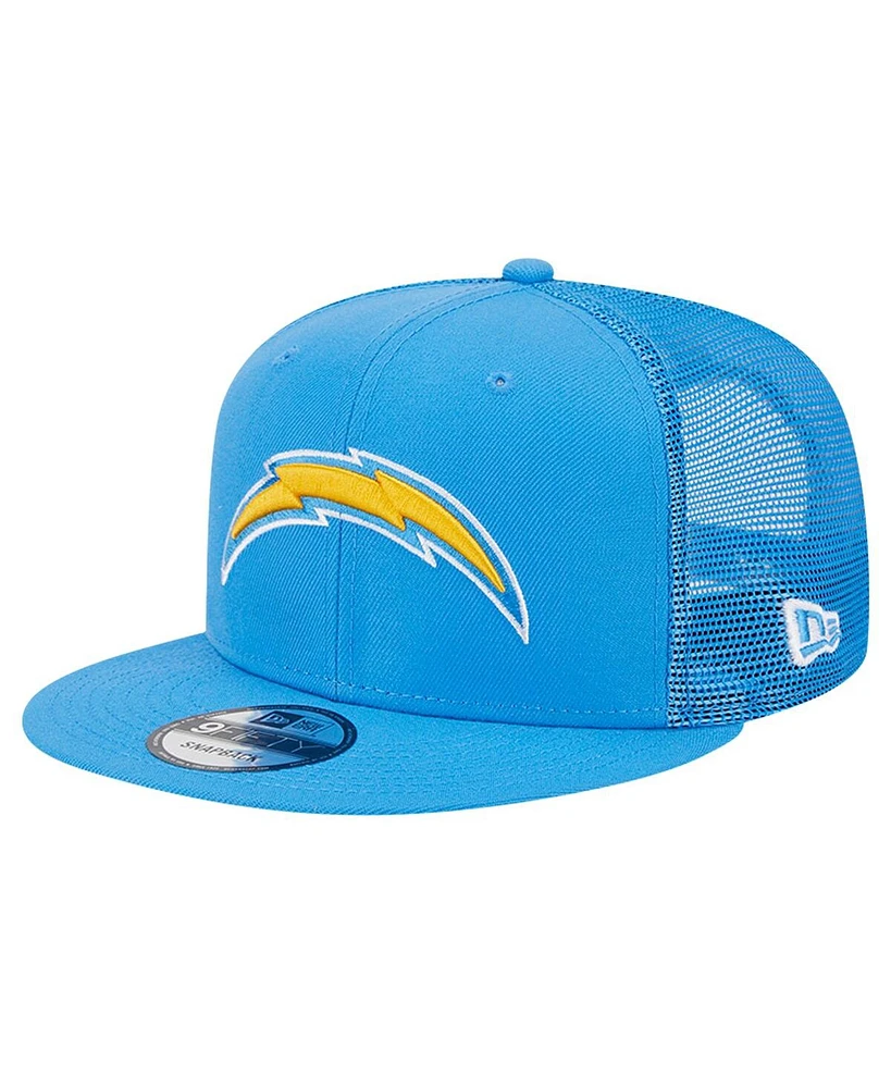 New Era Men's Powder Blue Los Angeles Chargers Main Trucker 9FIFTY Snapback Hat