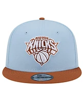 New Era Men's Light Blue/ New York Knicks 2-Tone Color Pack 9FIFTY Snapback Hat