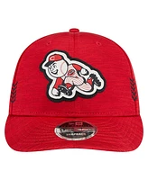 New Era Men's Red Cincinnati Reds 2024 Clubhouse Low Profile 9FIFTY Snapback Hat