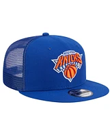 New Era Men's Blue New York Knicks Evergreen Meshback 9FIFTY Snapback Hat