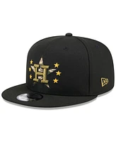 New Era Men's Black Houston Astros 2024 Armed Forces Day 9FIFTY Snapback Hat