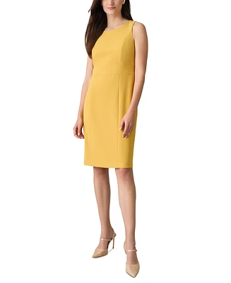 Kasper Petite Crewneck Sleeveless Sheath Dress