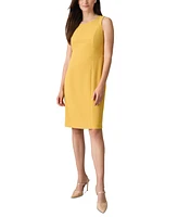 Kasper Petite Crewneck Sleeveless Sheath Dress