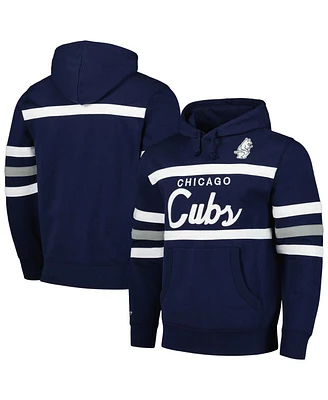 Mitchell & Ness Men's Navy Chicago Cubs Head Coach Pullover Hoodie