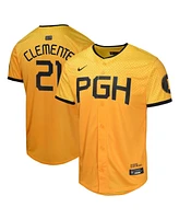 Nike Big Boys and Girls Roberto Clemente Gold Pittsburgh Pirates City Connect Limited Player Jersey