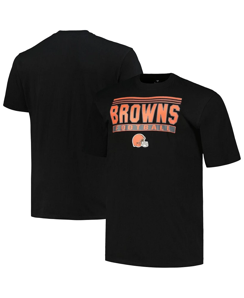 Fanatics Men's Black Cleveland Browns Big Tall Pop T-Shirt