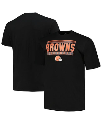 Fanatics Men's Black Cleveland Browns Big Tall Pop T-Shirt