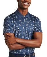 Bonobos Men's Cocktail-Print Performance Golf Polo Shirt