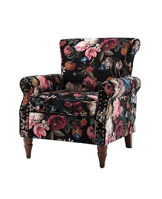 Hulala Home Avelina Wooden Armchair with Nailhead Trim