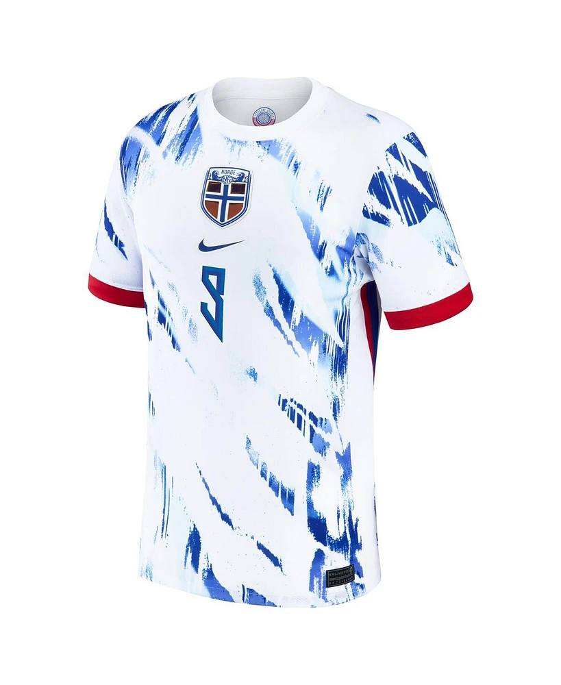 Nike Men's Erling Haaland White Norway National Team 2024 Away Replica Jersey