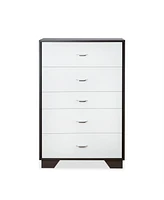 Simplie Fun Eloy Chest In White & Espresso