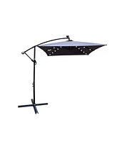 Streamdale Furniture Solar Powered Led Patio Umbrella, 8 Ribs