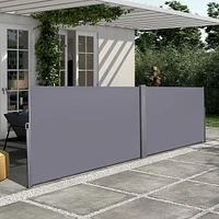 276" X 71"Retractable Side Awning, Waterproof & Uv-Resistant, Privacy Screen