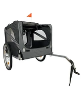 Outdoor Heavy Duty Foldable Utility Pet Stroller Dog Carriers Bicycle Trailer