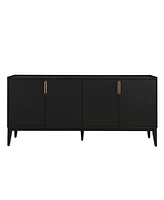 Streamdale Furniture Wooden Sideboard with 4 Doors and Adjustable Shelf