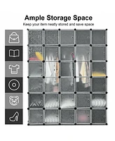 Sugift Diy 30 Cube Portable Closet Clothes Wardrobe Cabinet