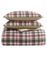 Eddie Bauer Astoria Plaid Microsuede Piece Duvet Cover Set