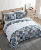 Eddie Bauer Cozy Plaid Patchwork Reversible Piece Quilt Set