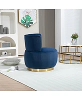 Velvet Swivel Barrel Chairs for Living Room or Office