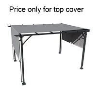 Universal Canopy Cover Replacement For 12x9 Ft Curved Outdoor Pergola Structure-Grey