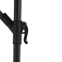 10FT Solar Led Offset Hanging Market Patio Umbrella (Navy Blue)