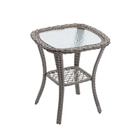 3 Outdoor Swivel Rocker Chairs with Cushions & Table