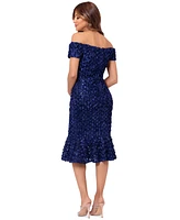 Xscape Petite Sequin Off-The-Shoulder Mermaid Dress