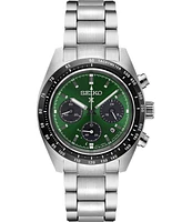 Seiko Men's Chronograph Solar Prospex Speedtimer Stainless Steel Bracelet Watch 39mm