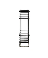 Household Essentials Glidez Multipurpose Paint-Finished Steel Pull-Out/Slide-Out Storage Organizer with Plastic Liners for Under Cabinet 2-Tier Design