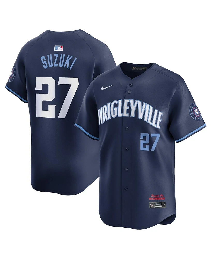 Nike Men's Seiya Suzuki Navy Chicago Cubs City Connect Limited Player Jersey