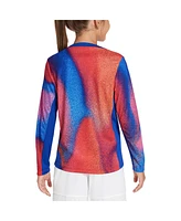 Nike Big Boys and Girls Red/Blue Usmnt 2024 Academy Pro Pre-Match Long Sleeve Top