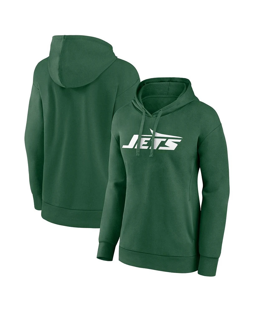 Fanatics Women's Green New York Jets Primary Logo Pullover Hoodie