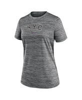 Nike Women's Charcoal New York Mets 2024 City Connect Authentic Collection Performance Practice Velocity T-Shirt