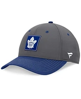 Fanatics Men's Gray/Blue Toronto Maple Leafs 2024 Stanley Cup Playoffs Locker Room Adjustable Hat