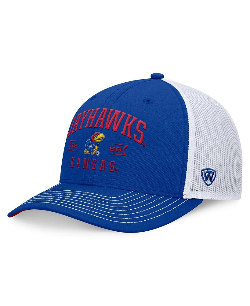 Top of the World Men's Royal Kansas Jayhawks Carson Trucker Adjustable Hat