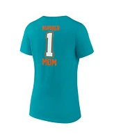 Fanatics Women's Branded Aqua Miami Dolphins Mother's Day V-Neck T-Shirt