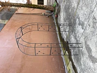 Outdoor Black Metal Garden Arbor Archway
