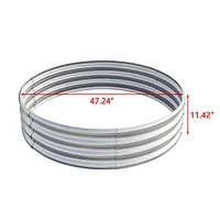 47.24x11.4" Tall Round Metal Garden Bed for Vegetables and Flowers