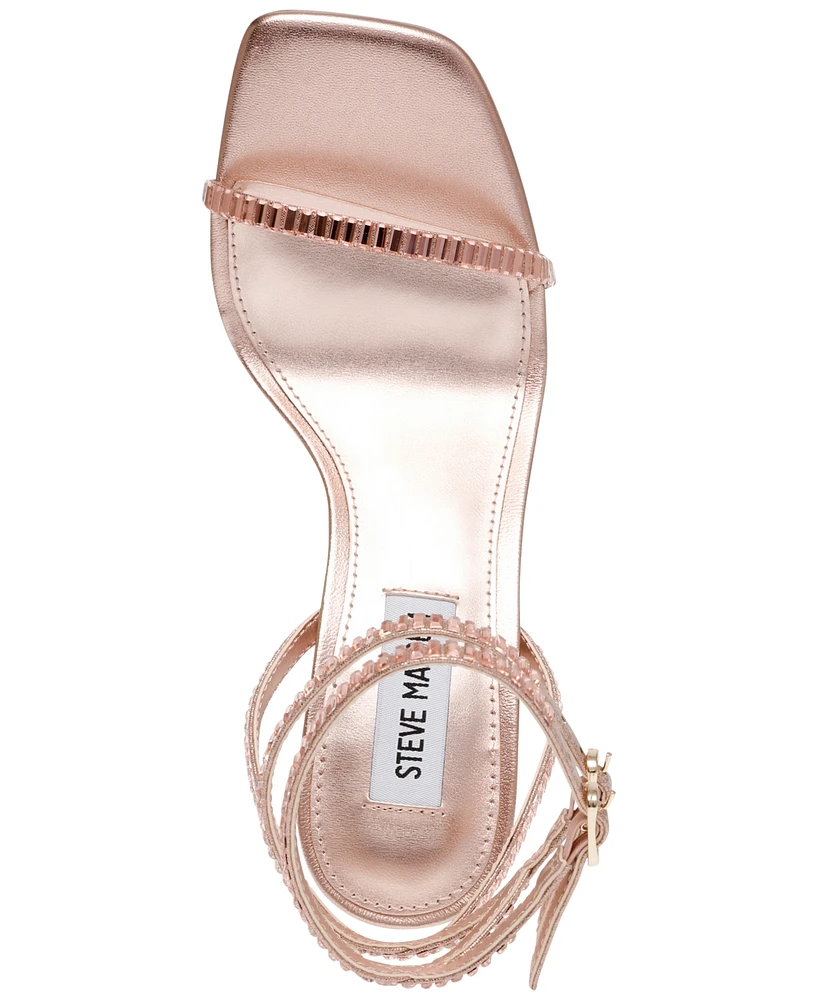 Steve Madden Women's Thierry Ankle-Wrap Rhinestone Dress Sandals