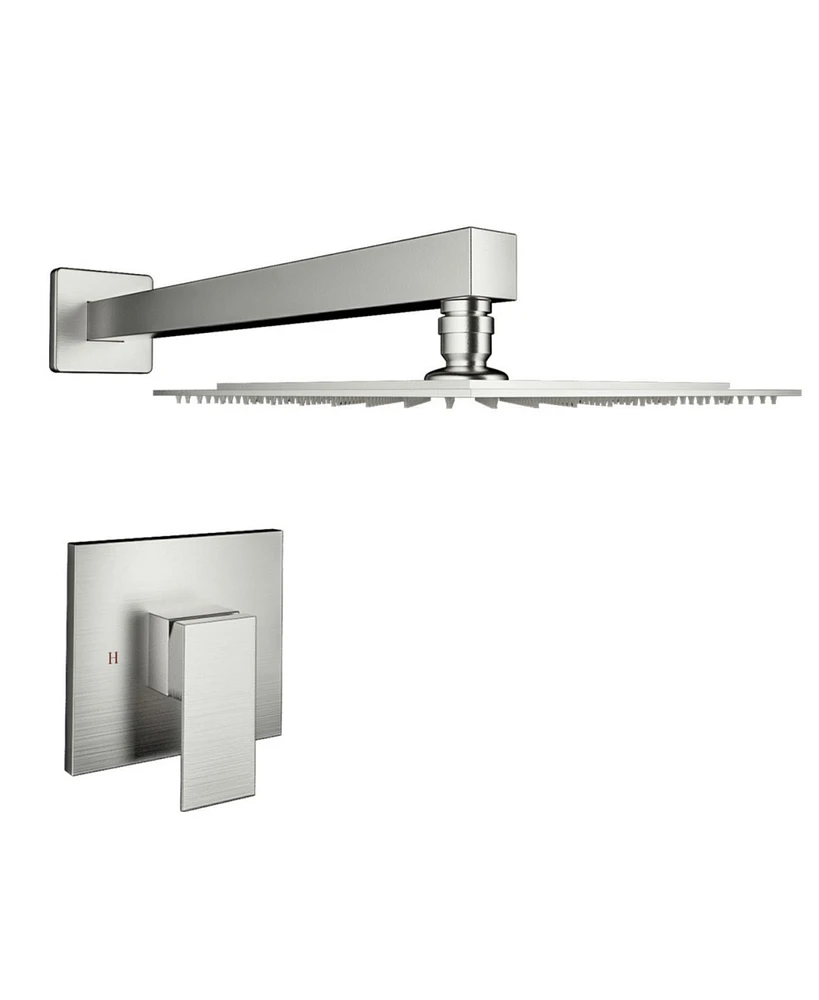 Streamdale Furniture Wall Mounted Shower Faucet In Brushed Nickel (Valve Included