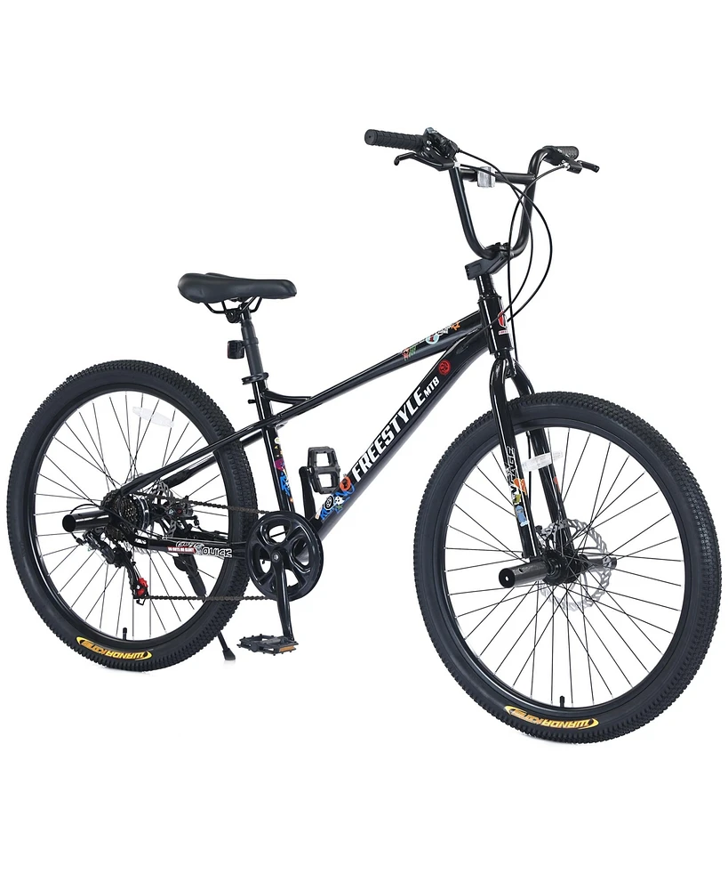 Streamdale Furniture Freestyle Kids Bike Double Disc Brakes 26 Inch Children's Bicycle For Boys Girls Age 12+ Years