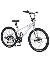 Simplie Fun Freestyle Kids Bike Double Disc Brakes 26 Inch Children's Bicycle For Boys Girls Age 12+ Years