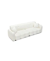 Streamdale Furniture 96.06 Inch Large Teddy Plush Sofa For Living Room And Entertainment Space